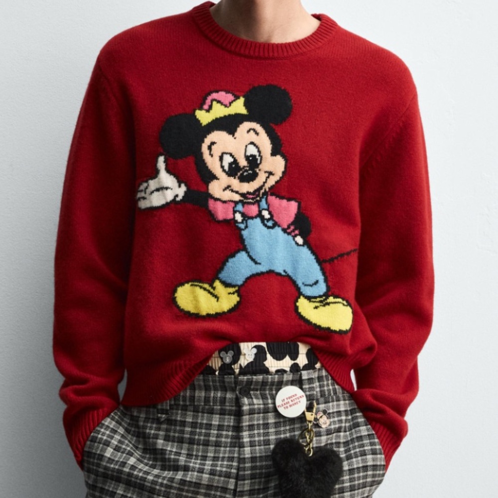 Zara 100% WOOL MONTY JUMPER HARRY LAMBERT FOR ZARA X DISNEY